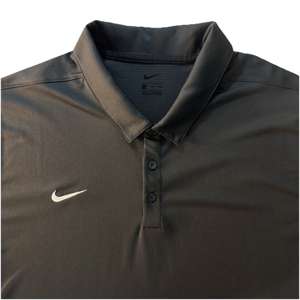 Nike Men's 2XL Performance Polo Shirt Charcoal Gray Excellent Condition
